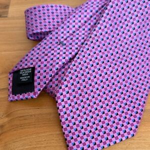 Ermenegildo Zegna Pink & Blue Patterned Tie